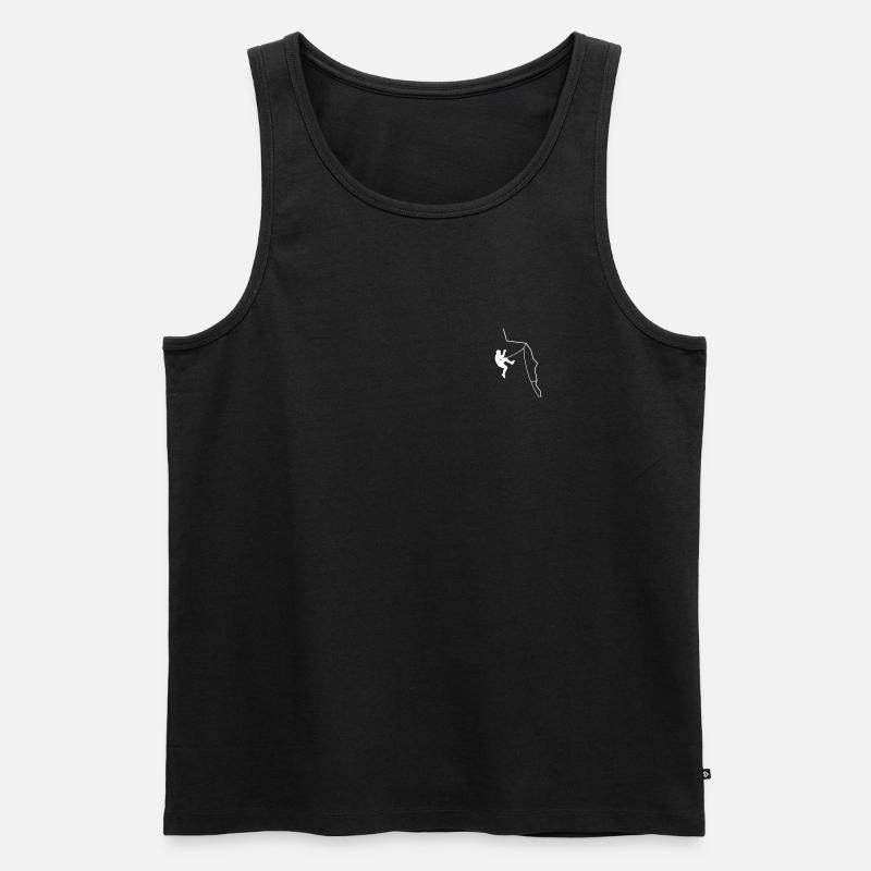 Climbers Fall - Männer Premium Bio Tank Top - Schwarz