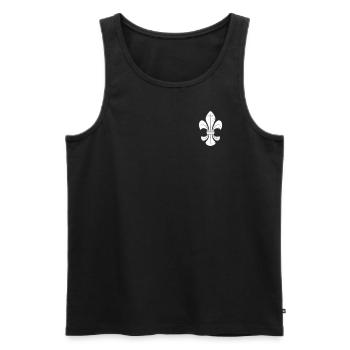 Lilie VEKTOR / Fleur De Lille - Männer Premium Bio Tank Top - Schwarz - Vorne - Michal (187cm)