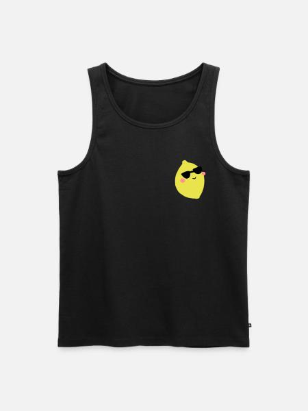 lemon - Men's Premium Organic Tank Top - black