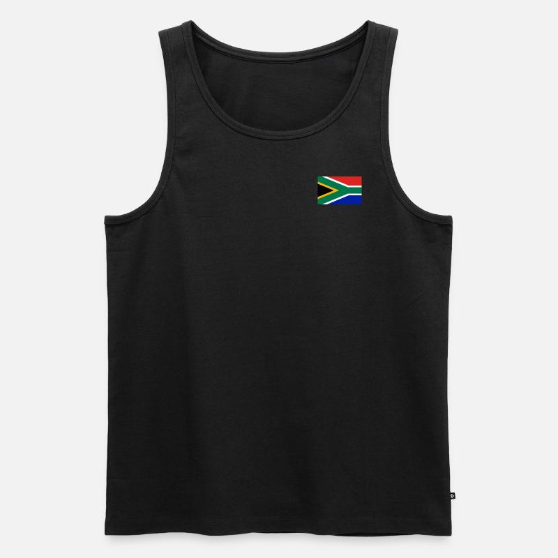 Südafrika Flagge - Männer Premium Bio Tank Top - Schwarz