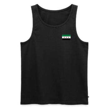 Drapeau de la Syrie - Débardeur bio Premium Homme - noir - Devant - AI Model Male 178 light (178cm)