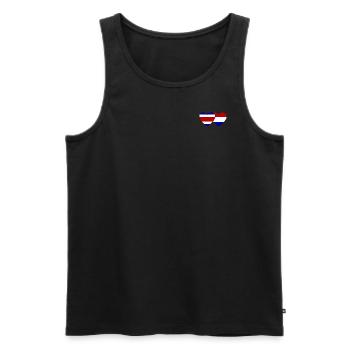 Costa Rica Holland Flag Heart - Men's Premium Organic Tank Top - black - Front - Michal (187cm)