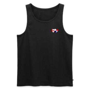 Flag of Canada Panama - Men's Premium Organic Tank Top - black - Front - AI Model Male 178 light (178cm)