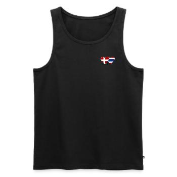 Coeur de drapeau du Danemark Thaïlande - Débardeur bio Premium Homme - noir - Devant - Michal (187cm)