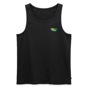 Bosnie Pakistan drapeau coeur - Débardeur bio Premium Homme - noir - Devant - AI Model Male 178 light (178cm)