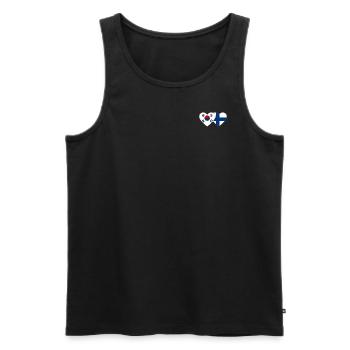 Corée du Sud Finlande Drapeau Coeur - Débardeur bio Premium Homme - noir - Devant - Michal (187cm)