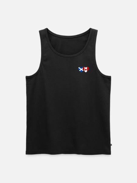 Scotland Canada Flag Heart - Men's Premium Organic Tank Top - black