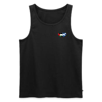 Palestine Ecosse drapeau coeur - Débardeur bio Premium Homme - noir - Devant - Michal (187cm)