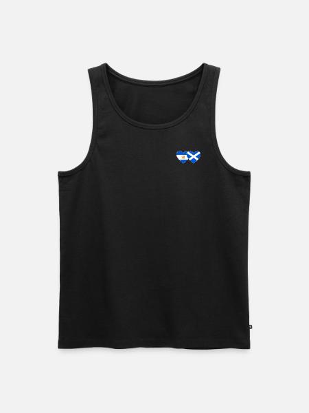 Argentine Ecosse Drapeau Coeur - Débardeur bio Premium Homme - noir