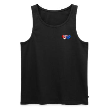 Canada Australia Flag Heart - Men's Premium Organic Tank Top - black - Front - Michal (187cm)