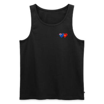 Drapeau Australie Vietnam Coeur - Débardeur bio Premium Homme - noir - Devant - AI Model Male 178 light (178cm)