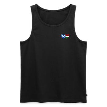 Schottland Ungarn Flagge Herz - Männer Premium Bio Tank Top - Schwarz - Vorne - Michal (187cm)