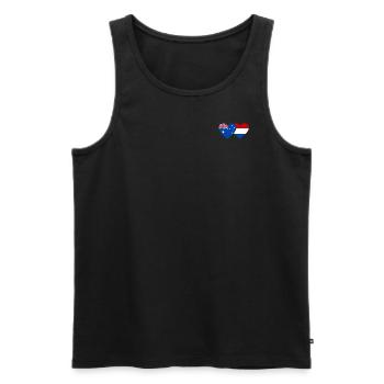 Australien Holland Flagge Herz Flagge - Männer Premium Bio Tank Top - Schwarz - Vorne - Michal (187cm)