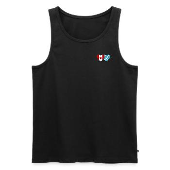 Kanada Bayern Flagge Herz - Männer Premium Bio Tank Top - Schwarz - Vorne - Michal (187cm)