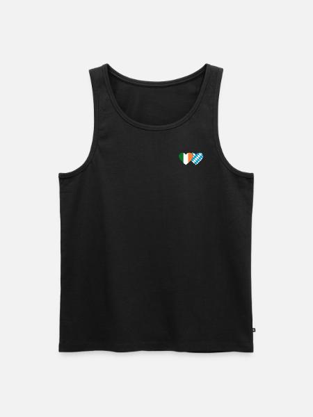 Ireland Bavaria Flag Heart - Men's Premium Organic Tank Top - black
