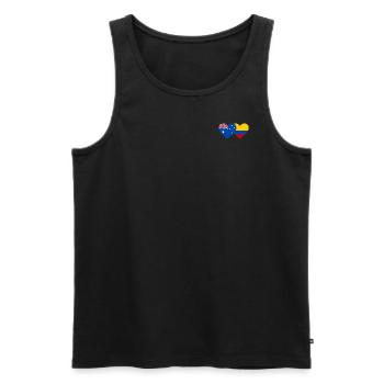 Drapeau de l’Australie et de la Colombie - Débardeur bio Premium Homme - noir - Devant - Michal (187cm)