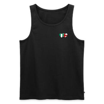 Nigeria Angleterre Drapeau Coeur - Débardeur bio Premium Homme - noir - Devant - Michal (187cm)