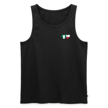 Nigeria Pologne Drapeau Coeur - Débardeur bio Premium Homme - noir - Devant - Michal (187cm)