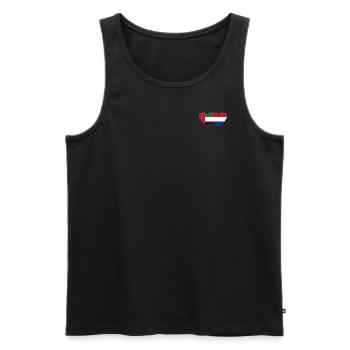 Vereinigte Arabische Emirate Holland Flagge Herz - Männer Premium Bio Tank Top - Schwarz - Vorne - AI Model Male 178 light (178cm)