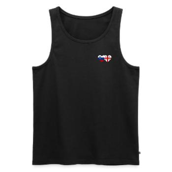 Slowenien Georgien Flagge Herz - Männer Premium Bio Tank Top - Schwarz - Vorne - Michal (187cm)