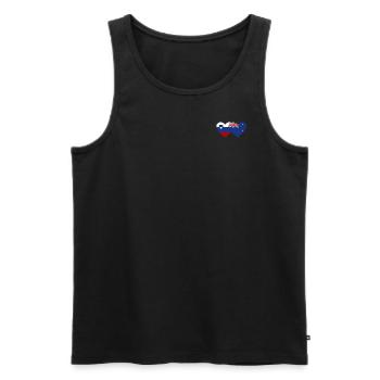 Slowenien Neuseeland Flagge Herz - Männer Premium Bio Tank Top - Schwarz - Vorne - Michal (187cm)
