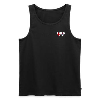England Südkorea Flagge Herz - Männer Premium Bio Tank Top - Schwarz - Vorne - Michal (187cm)
