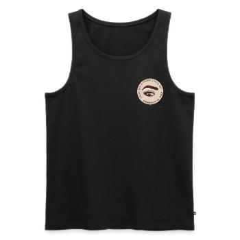 Celui qui a formé l oeil ne verrait il pas - Débardeur bio Premium Homme - noir - Devant - AI Model Male 178 light (178cm)