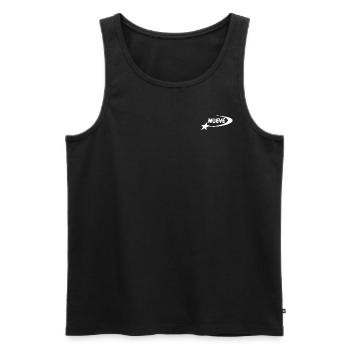 NUEVE Basic Edition - Männer Premium Bio Tank Top - Schwarz - Vorne - Michal (187cm)