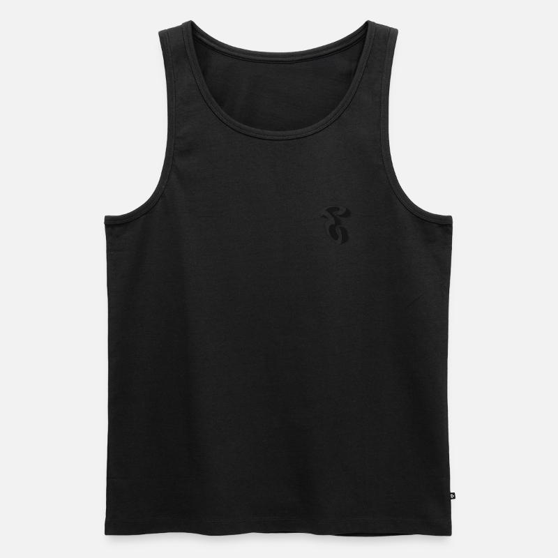 E - Männer Premium Bio Tank Top - Schwarz