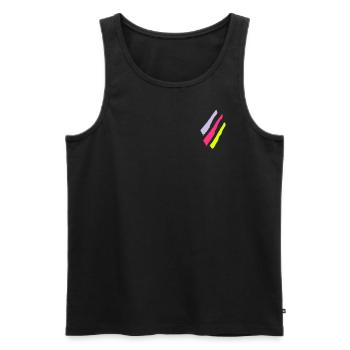 Streifen Farben VEKTOR - Männer Premium Bio Tank Top - Schwarz - Vorne - Michal (187cm)