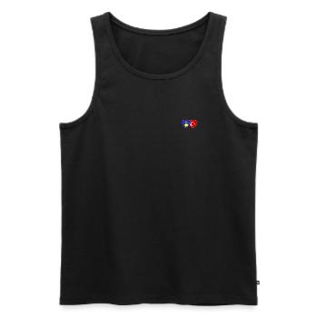 Kosovo Turquie Drapeau Cœur - Débardeur bio Premium Homme - noir - Devant - Michal (187cm)