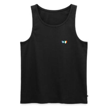 Schottland Irland Flagge Herz - Männer Premium Bio Tank Top - Schwarz - Vorne - Michal (187cm)