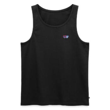 Norway Somalia Flag Heart - Men's Premium Organic Tank Top - black - Front - AI Model Male 178 light (178cm)