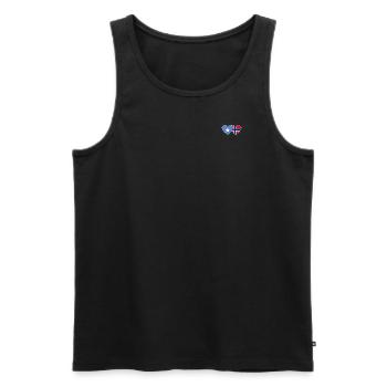 Somalia Norway Flag Heart - Men's Premium Organic Tank Top - black - Front - Michal (187cm)