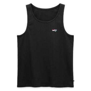 Syrie Grèce Flag Coeur - Débardeur bio Premium Homme - noir - Devant - Michal (187cm)