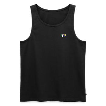 Italie Bosnie Flag Heart - Débardeur bio Premium Homme - noir - Devant - Michal (187cm)
