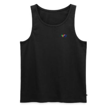 Portugal Neuseeland Flagge Herz - Männer Premium Bio Tank Top - Schwarz - Vorne - Michal (187cm)