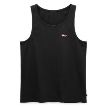 Tschechien England Flagge Herz - Männer Premium Bio Tank Top - Schwarz - Vorne - Michal (187cm)