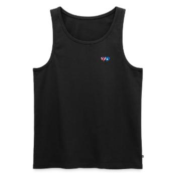 England Somalia Flag Heart - Men's Premium Organic Tank Top - black - Front - AI Model Male 178 light (178cm)