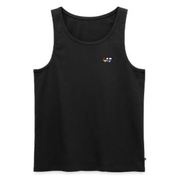 Mauritius Finnland Flagge Herz - Männer Premium Bio Tank Top - Schwarz - Vorne - Michal (187cm)