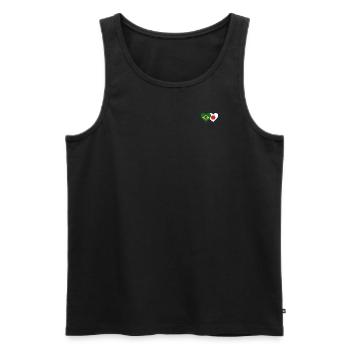 Brésil Japon Flag Heart - Débardeur bio Premium Homme - noir - Devant - Michal (187cm)
