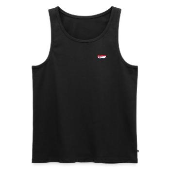 Croatia Holland Flag Heart - Men's Premium Organic Tank Top - black - Front - Michal (187cm)