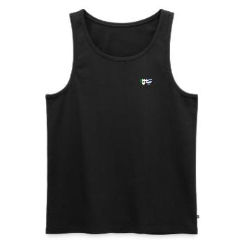 Mexico Greece Flag Heart - Men's Premium Organic Tank Top - black - Front - Michal (187cm)