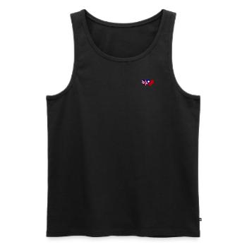 England Taiwan Flag Heart - Men's Premium Organic Tank Top - black - Front - Michal (187cm)
