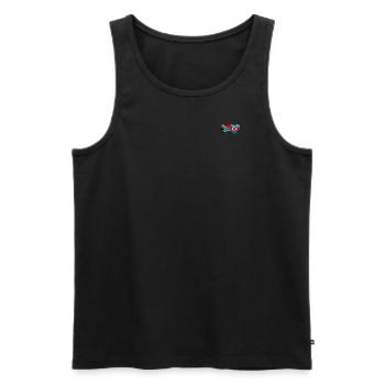 Südafrika Aserbaidschan Flagge Herz - Männer Premium Bio Tank Top - Schwarz - Vorne - Michal (187cm)