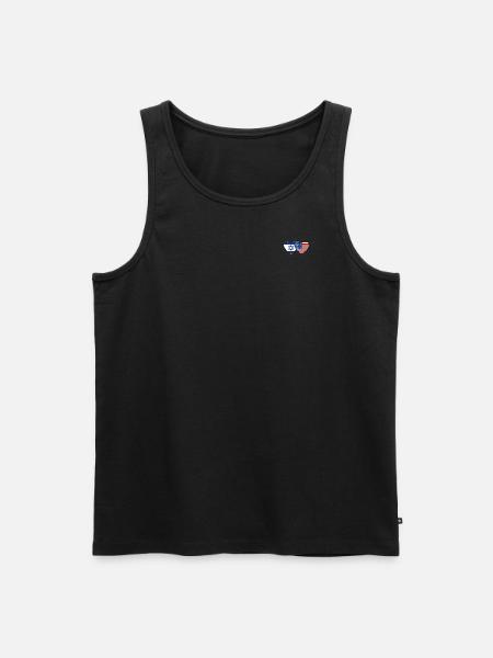 Israel USA Flag Heart - Men's Premium Organic Tank Top - black