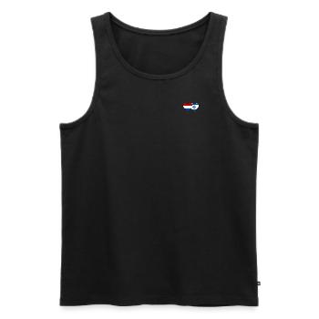 Hollande Israël drapeau coeur - Débardeur bio Premium Homme - noir - Devant - Michal (187cm)