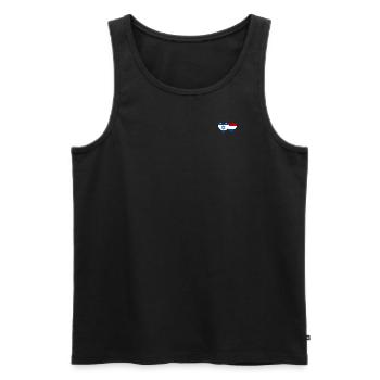 Israël Hollande Drapeau Coeur - Débardeur bio Premium Homme - noir - Devant - Michal (187cm)