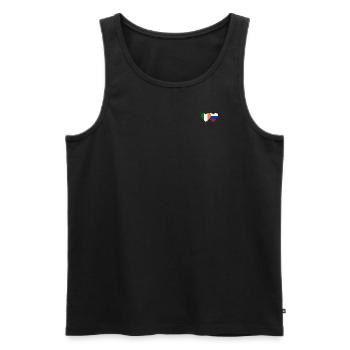 Ireland Russia Flag Heart - Men's Premium Organic Tank Top - black - Front - Michal (187cm)