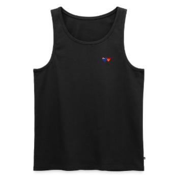 Drapeau du Monténégro néo-zélandais - Débardeur bio Premium Homme - noir - Devant - AI Model Male 178 light (178cm)